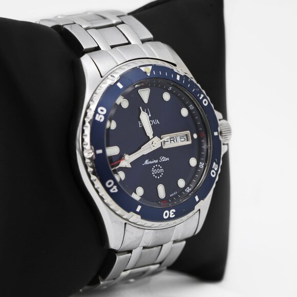 Bulova Marine Star 98C62 Steel Date Watch - Picture 1 of 6